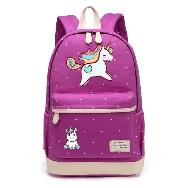 Kawaii Everyday Backpack in Various Styles and Colors - Purple 3 - Backpack