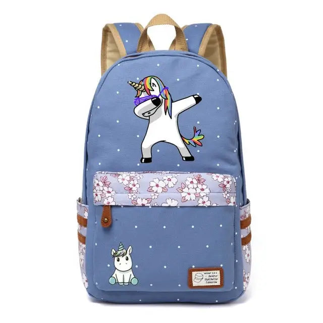 Kawaii Everyday Backpack in Various Styles and Colors - Blue 2 - Backpack