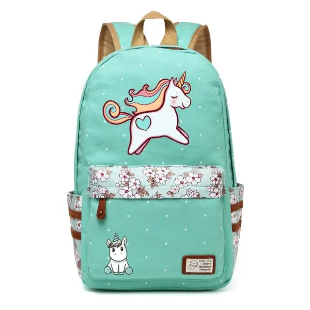 Kawaii Everyday Backpack in Various Styles and Colors - Green 1 - Backpack