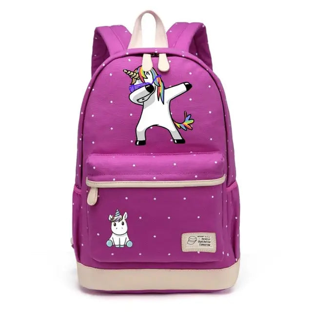 Kawaii Everyday Backpack in Various Styles and Colors - Purple 1 - Backpack