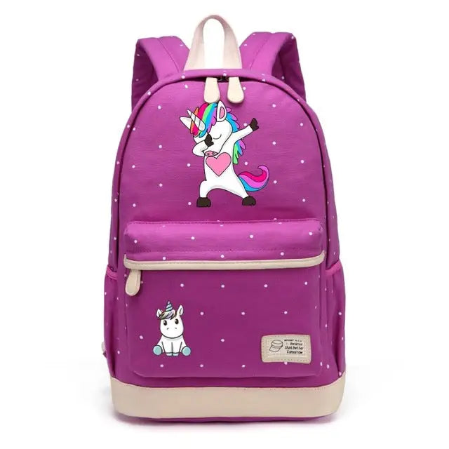 Kawaii Everyday Backpack in Various Styles and Colors - Purple 4 - Backpack