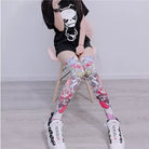 Kawaii Explosion Stockings with Vibrant Pastel Inspired Print - Cosparty
