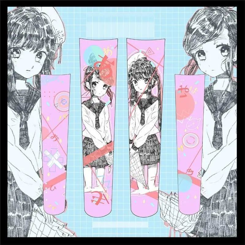 Kawaii Explosion Stockings with Vibrant Pastel Inspired Print - stockings