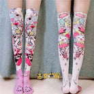 Kawaii Explosion Stockings with Vibrant Pastel Inspired Print - Cosparty