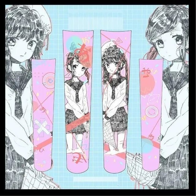 Kawaii Explosion Stockings with Vibrant Pastel Inspired Print - Cosparty