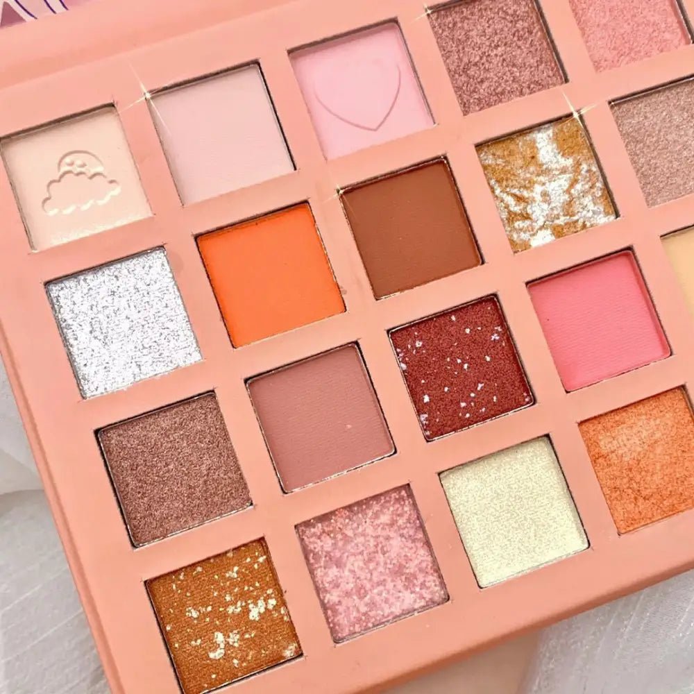 Kawaii Eyeshadow Palette with Warm Tones and Cute Anime Design - Cosparty