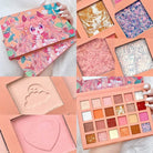 Kawaii Eyeshadow Palette with Warm Tones and Cute Anime Design - phone case