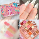 Kawaii Eyeshadow Palette with Warm Tones and Cute Anime Design - Cosparty
