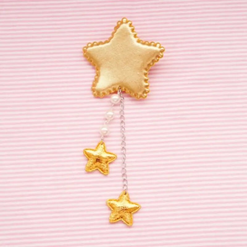 Kawaii Fairy - Kei Star Hair Clip with Charms and Pearls - Cosparty