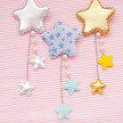 Kawaii Fairy-Kei Star Hair Clip with Charms and Pearls - Silver - Accessories