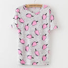 Kawaii Fashion Short Sleeve T-Shirt in Heathered Grey or White - Hot Pink Popsicle / S - Shirt