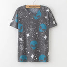 Kawaii Fashion Short Sleeve T-Shirt in Heathered Grey or White - Cosparty