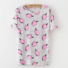 Kawaii Fashion Short Sleeve T-Shirt in Heathered Grey or White - Cosparty