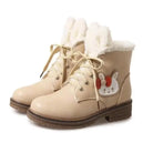 Fleecey Bunny Booties - Beige / 7.5 - shoes