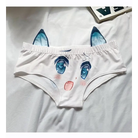 Kawaii Floppy Neko Eared Anime Face Underwear - underwear