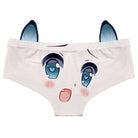 Kawaii Floppy Neko Eared Anime Face Underwear - underwear