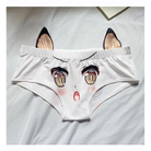 Kawaii Floppy Neko Eared Anime Face Underwear - underwear