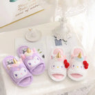 Kawaii Fluffy Sanrio Unicorn Character Slippers for Cozy Comfort - shoes