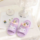 Kawaii Fluffy Sanrio Unicorn Character Slippers for Cozy Comfort - Cosparty