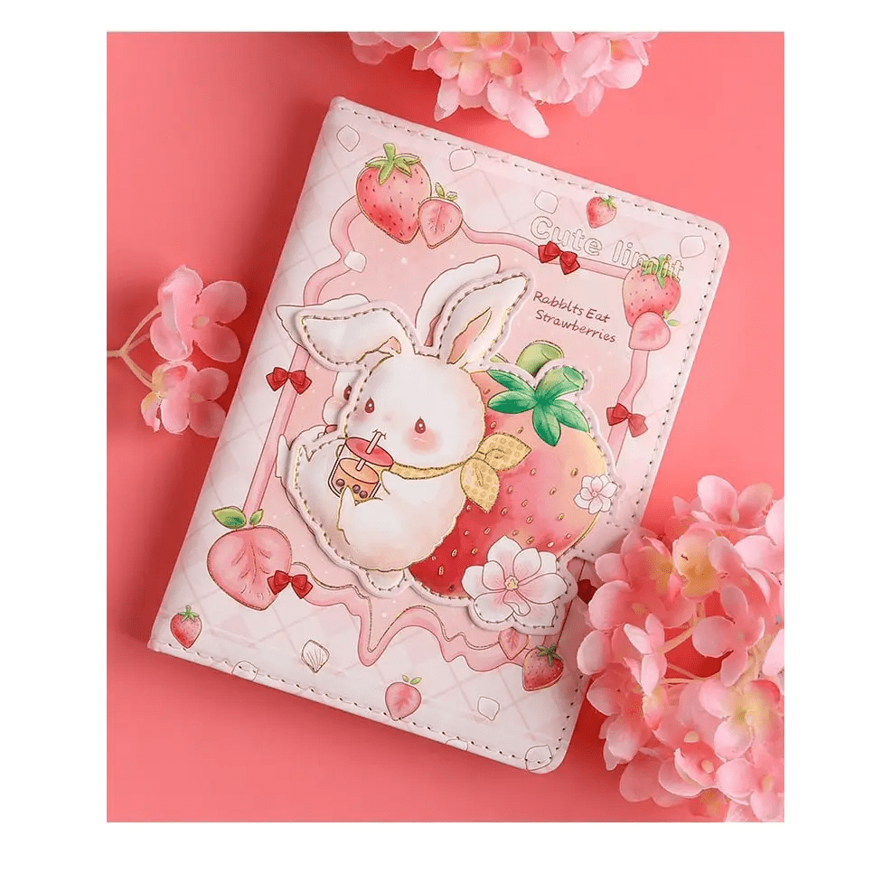 Kawaii Food Inspired Journal with Vibrant Pastel Prints - Cosparty