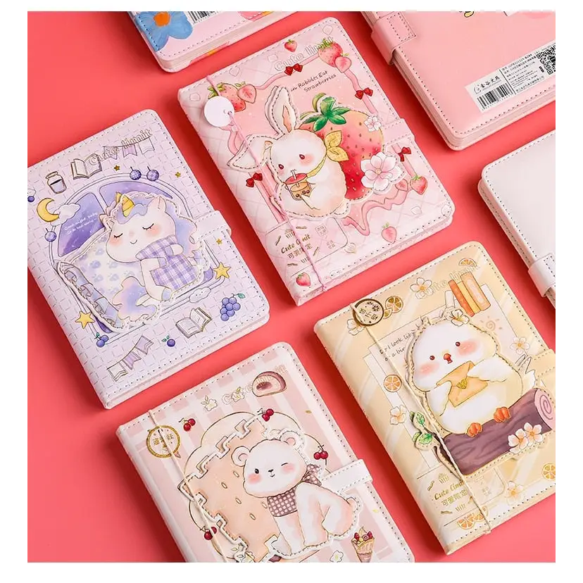 Kawaii Food Inspired Journal with Vibrant Pastel Prints - journal