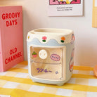 Kawaii Fridge Pen and Desk Organizer for a Fun Workspace - Blue w/ Stickers - organizer