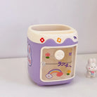 Kawaii Fridge Pen and Desk Organizer for a Fun Workspace - Purple w/ Stickers - organizer