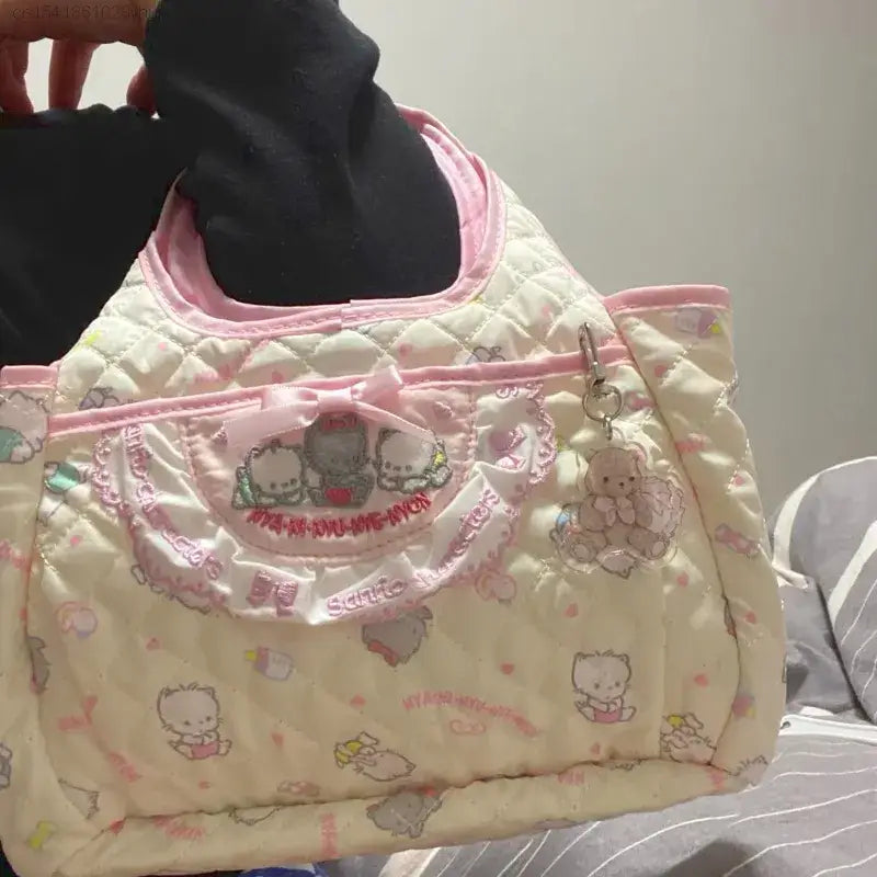 Kawaii Friends Duffle Bag for Cat Lovers - handbag