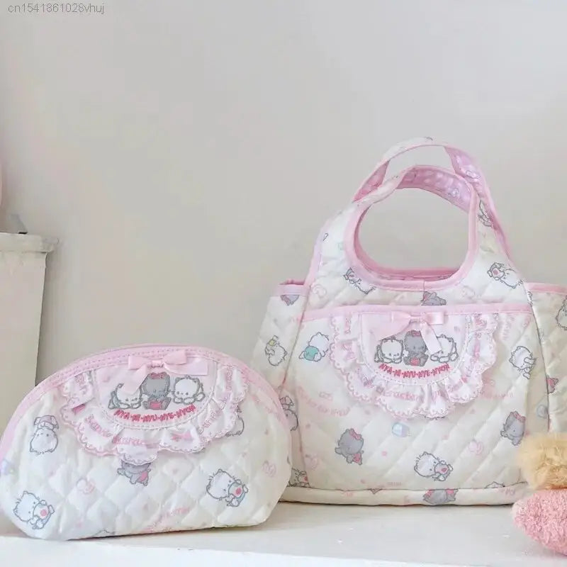 Kawaii Friends Duffle Bag for Cat Lovers - handbag