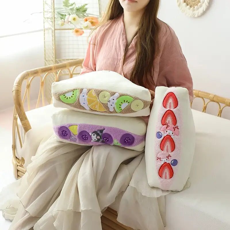 Kawaii Fruit Sandwich Plushies for Adorable Cuddly Fun - Cosparty