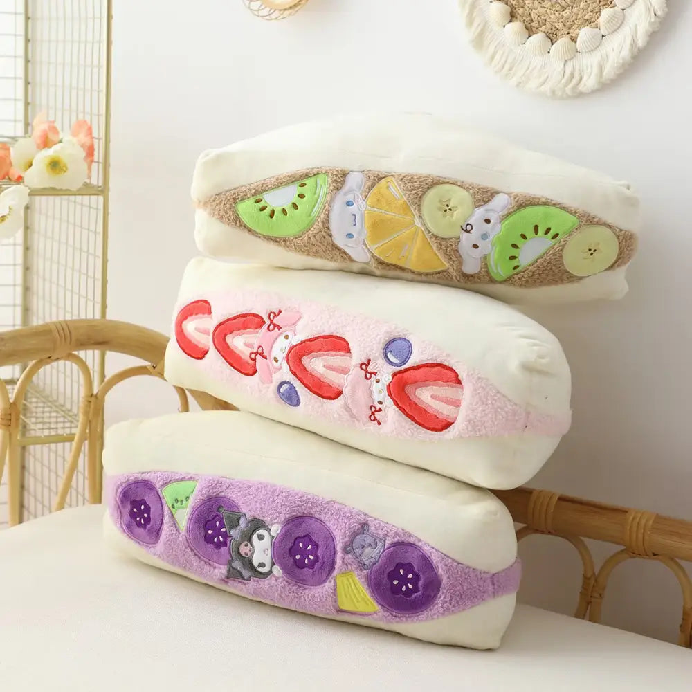 Kawaii Fruit Sandwich Plushies for Adorable Cuddly Fun - stuffed animal