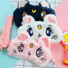 Kawaii Fuzzy Sleep Mask for Cozy Light Blocking Rest - Cosparty