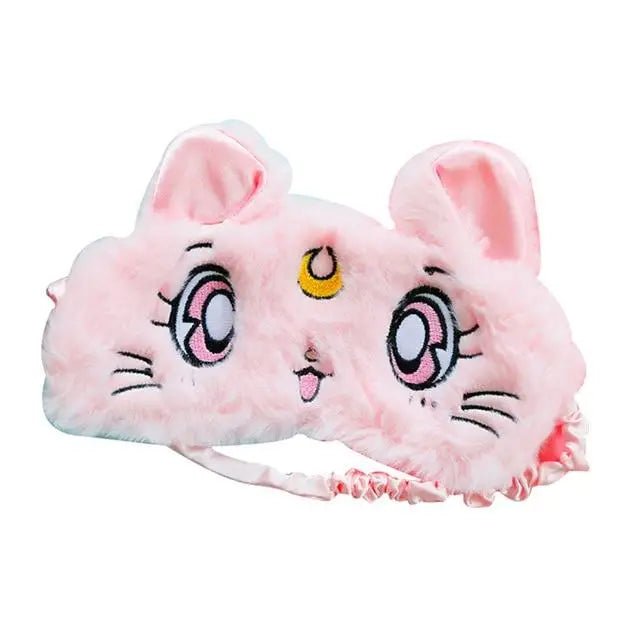 Kawaii Fuzzy Sleep Mask for Cozy Light Blocking Rest - Cosparty