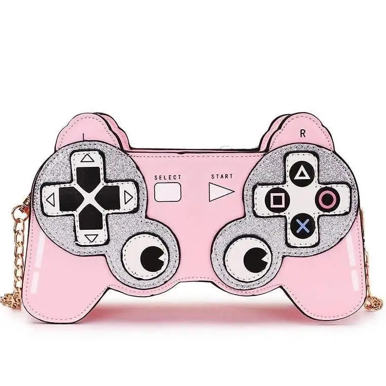 Pink Playstation Controller 3D Handbag Glitter Purse Kawaii Bag