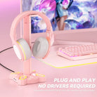 Kawaii Gamer Headset & Controller LED Stand for Ultimate Setup - headset stand