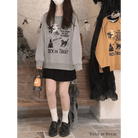 Kawaii Goth Trick or Treat Crewneck Sweater for Year - Round Fun - Cosparty
