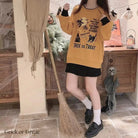 Kawaii Goth Trick or Treat Crewneck Sweater for Year - Round Fun - Cosparty