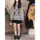 Kawaii Goth Trick or Treat Crewneck Sweater for Year-Round Fun - Shirts & Tops