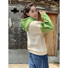 Kawaii Green T-Rex Japanese Dino Hoodie with 3D Spikes in New Condition - sweater