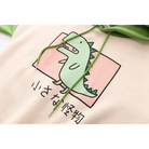 Kawaii Green T-Rex Japanese Dino Hoodie with 3D Spikes in New Condition - sweater