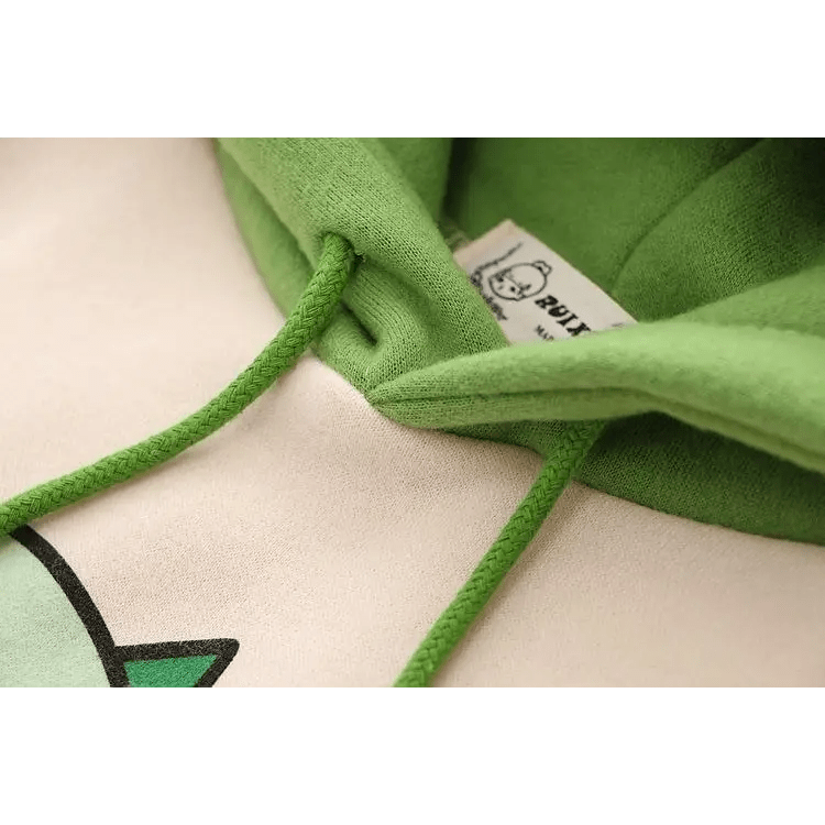 Kawaii Green T - Rex Japanese Dino Hoodie with 3D Spikes in New Condition - Cosparty