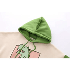 Kawaii Green T - Rex Japanese Dino Hoodie with 3D Spikes in New Condition - Cosparty