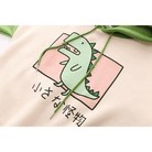 Kawaii Green T - Rex Japanese Dino Hoodie with 3D Spikes in New Condition - Cosparty