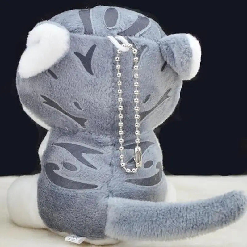 Kawaii Grey Kitty Cat Plush with Keychain Strap - Plush