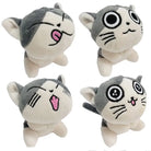 Kawaii Grey Kitty Cat Plush with Keychain Strap - Plush