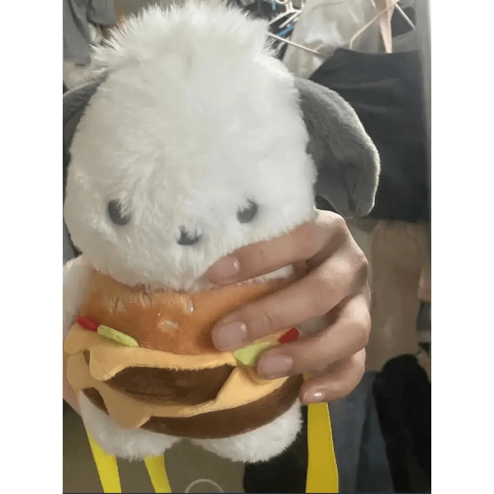 Kawaii Hamburger Puppy Bag for Adorable Fashion Enthusiasts - Cosparty