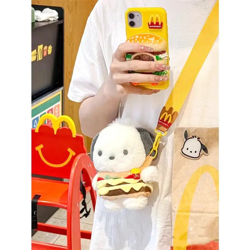 Kawaii Hamburger Puppy Bag for Adorable Fashion Enthusiasts - purse