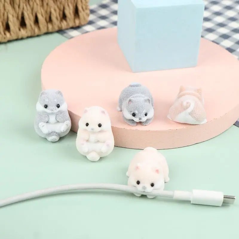 Kawaii Hamster Cable Organizers for Cute Desk and Gaming Setup - Cosparty
