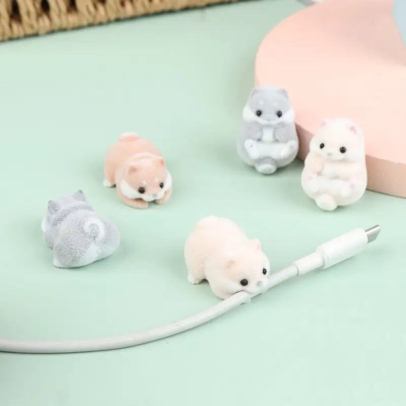 Kawaii Hamster Cable Organizers for Cute Desk and Gaming Setup - Desk Organizers