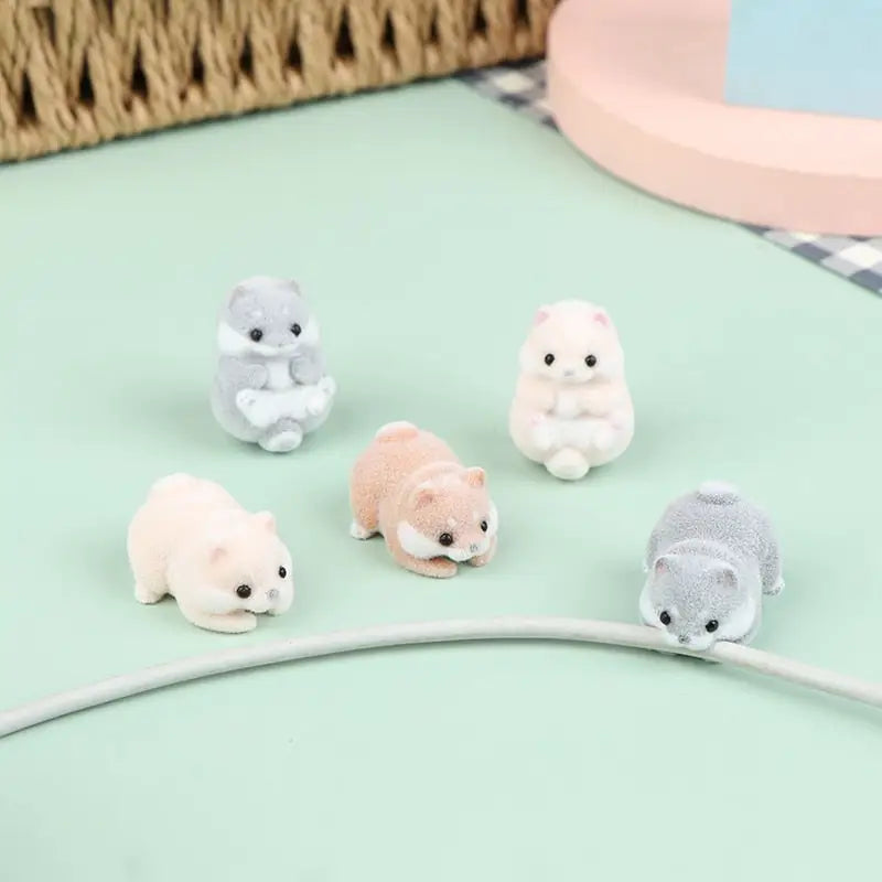 Kawaii Hamster Cable Organizers for Cute Desk and Gaming Setup - Desk Organizers